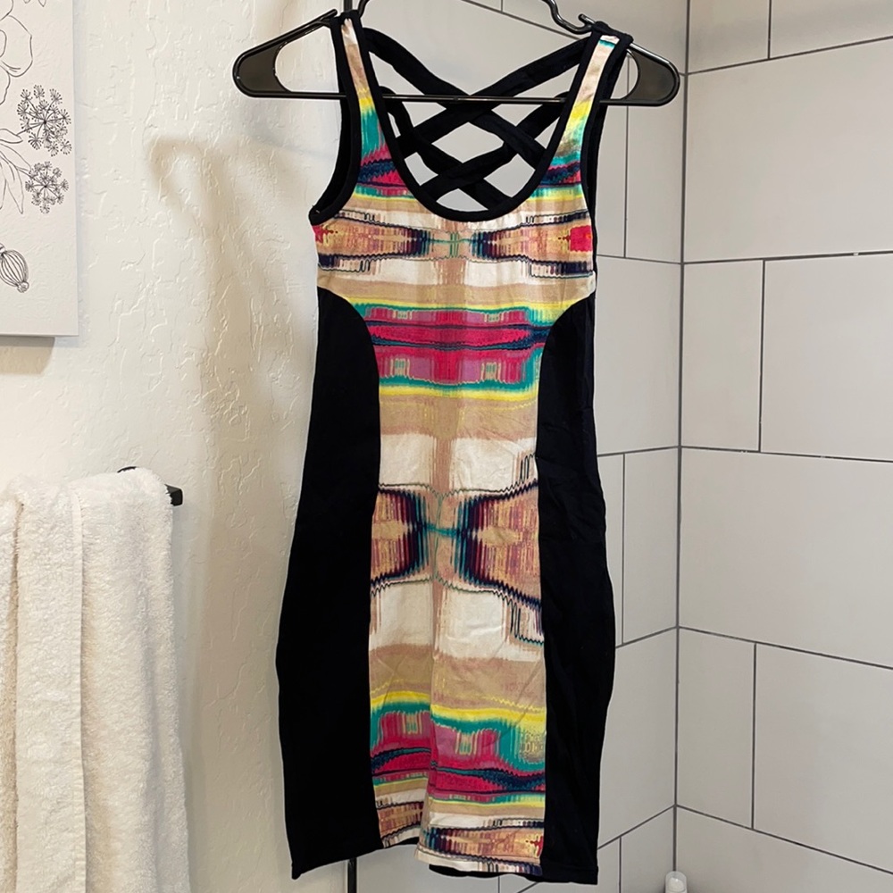 Bodycon dress with strappy back